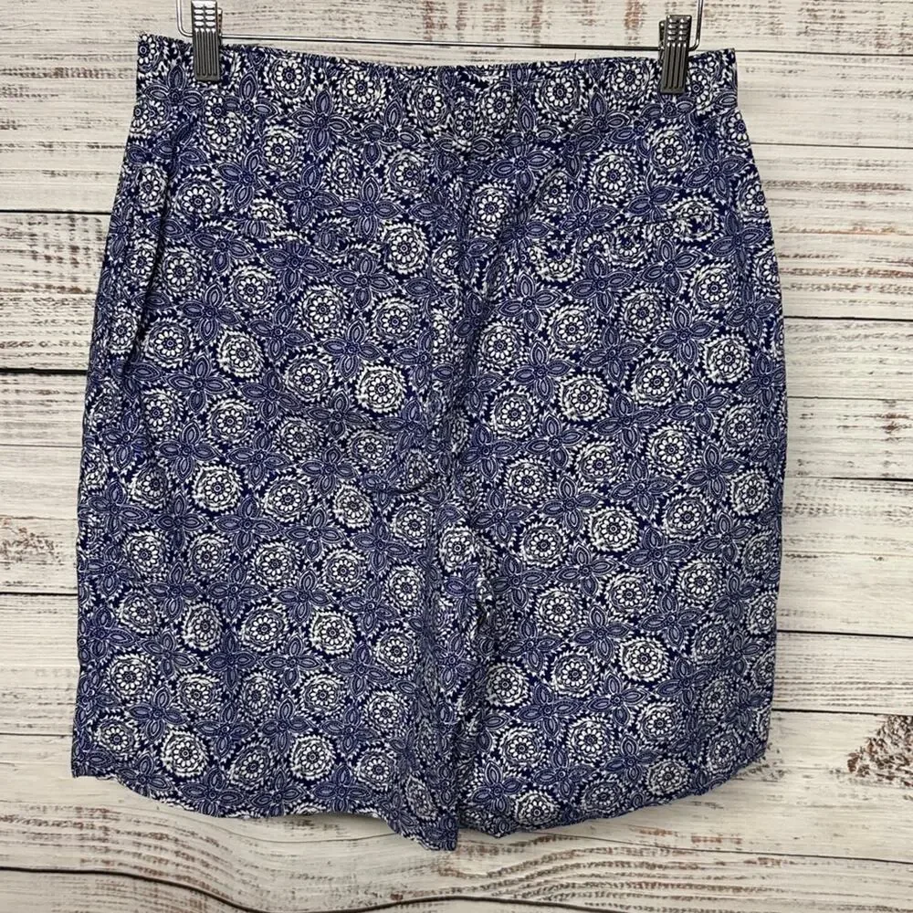 Men's J. Crew Vintage Shorts 90s Oarsman Print Bermuda Shorts Blue Size 33